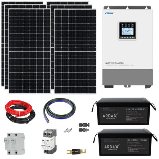 2-3kW hibrid napelemes rendszer (szigetüzemű 24V) - Ardax - BarkácsNomád2 LiFePo4